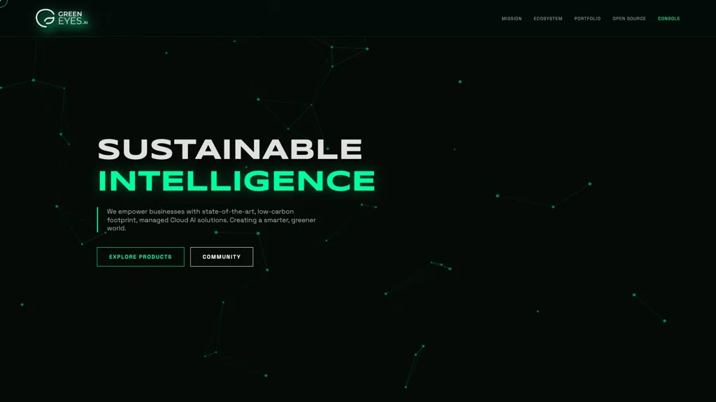 GreenEyes.AI 官网截图