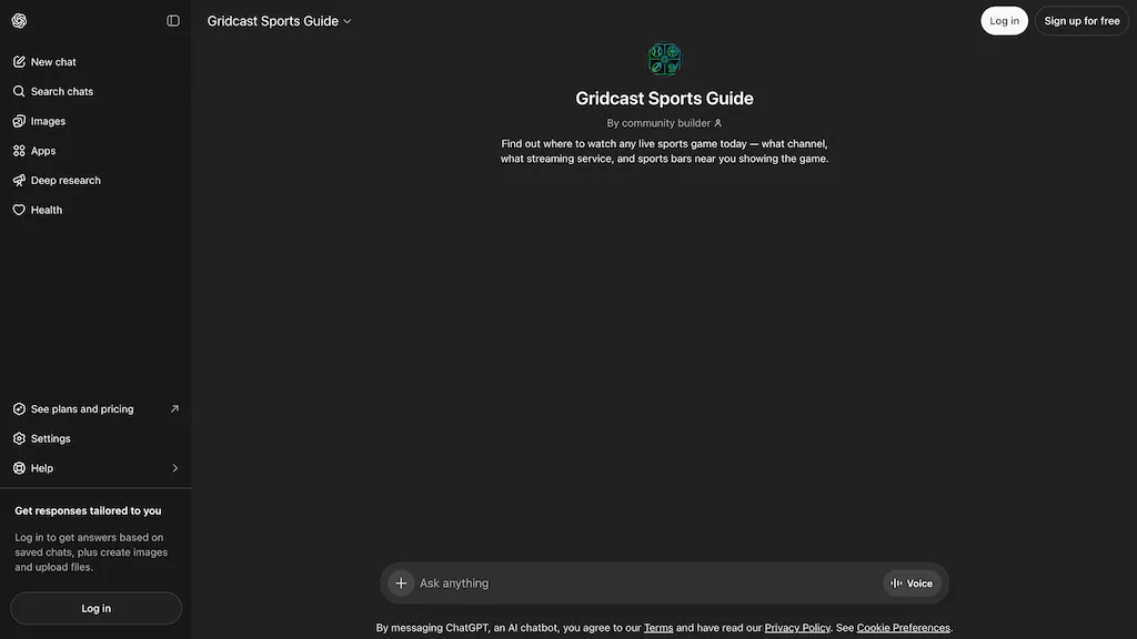 Gridcast Sports Guide 工具截图