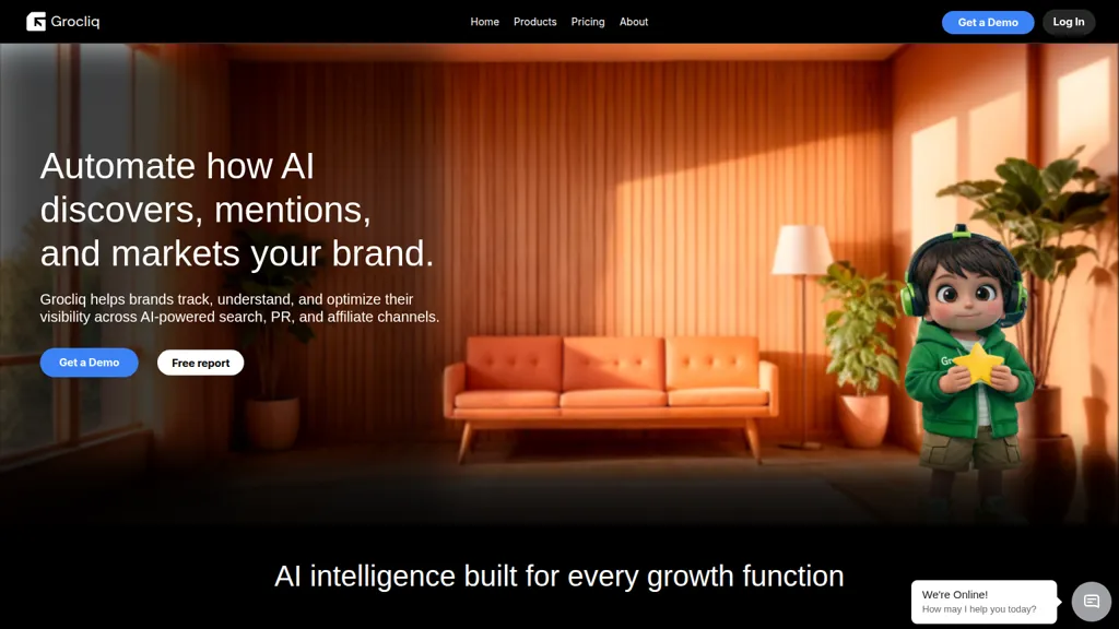 Grocliq AI 官网截图