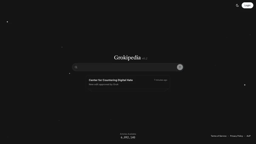 GrokiPedia 官网截图