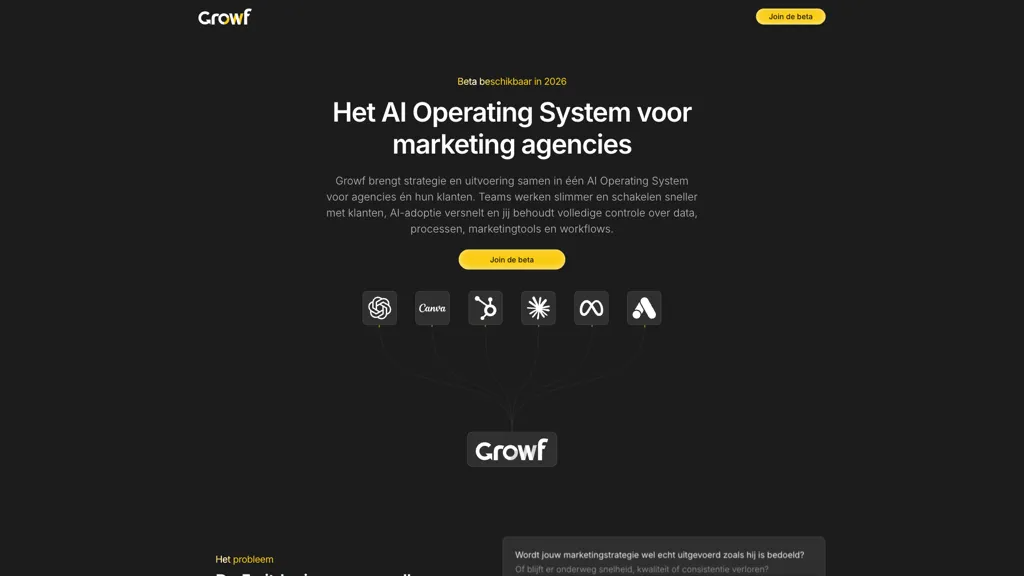 Growf AI 官网截图