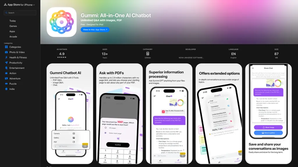 Gummi: Image Caption Generator 官网截图