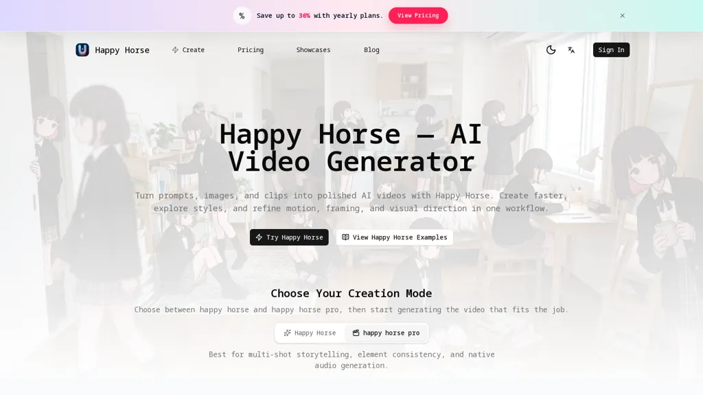 happy-horse.pro 官网截图