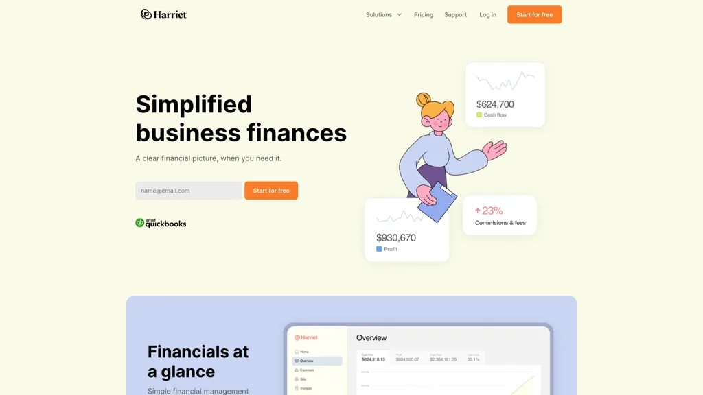 Harriet.ai 官网截图