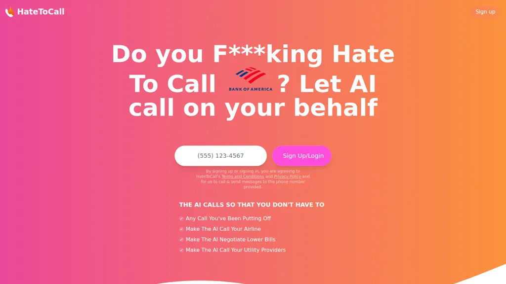 HateToCall.com 官网截图