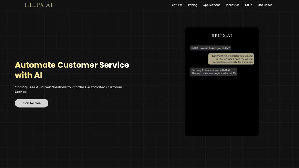 Helpx.ai 官网截图