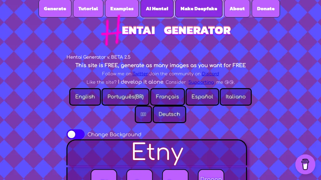 Hentai Generator 官网截图