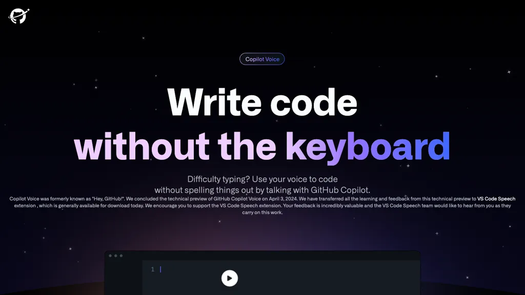 Github Copilot Voice 工具截图