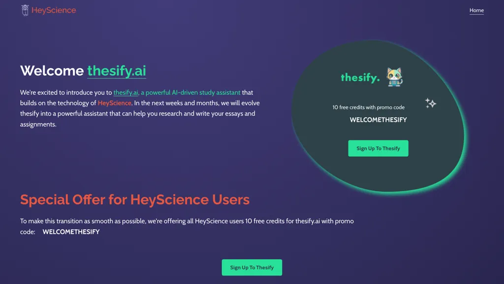 HeyScience 官网截图