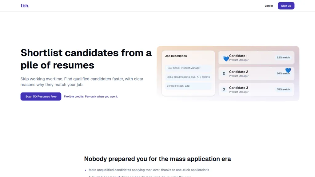 TBH resume screening 工具截图