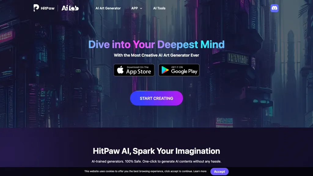 HitPaw Image Generator 官网截图