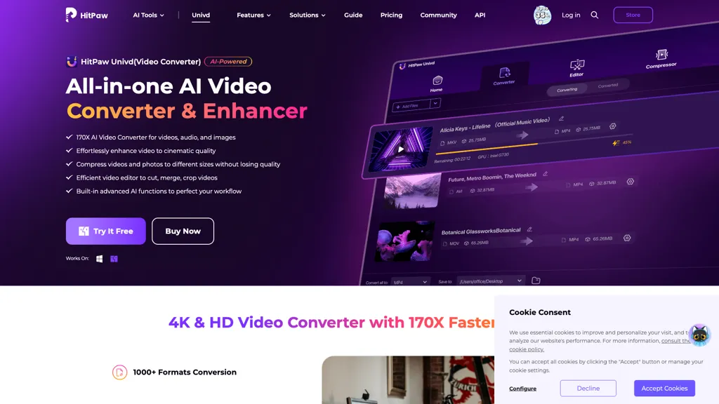 Hitpaw Video Converter 官网截图
