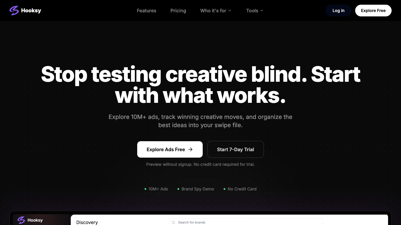 Hooksy.ai 官网截图