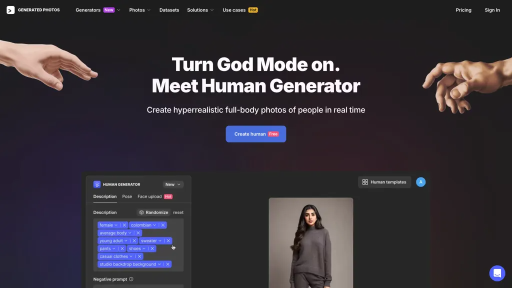 Human Generator 工具截图