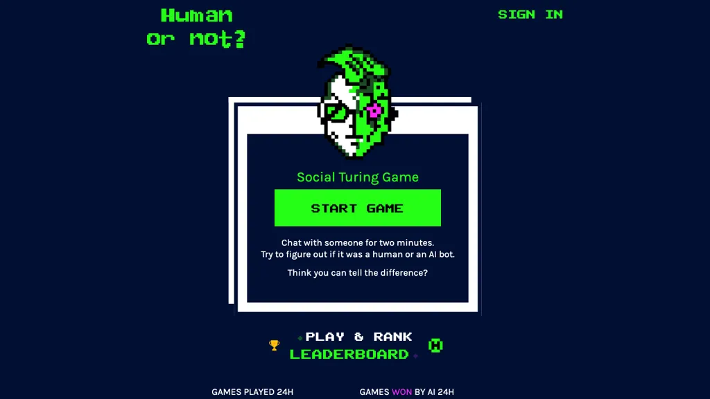 Human or Not: A Social Turing Game 官网截图