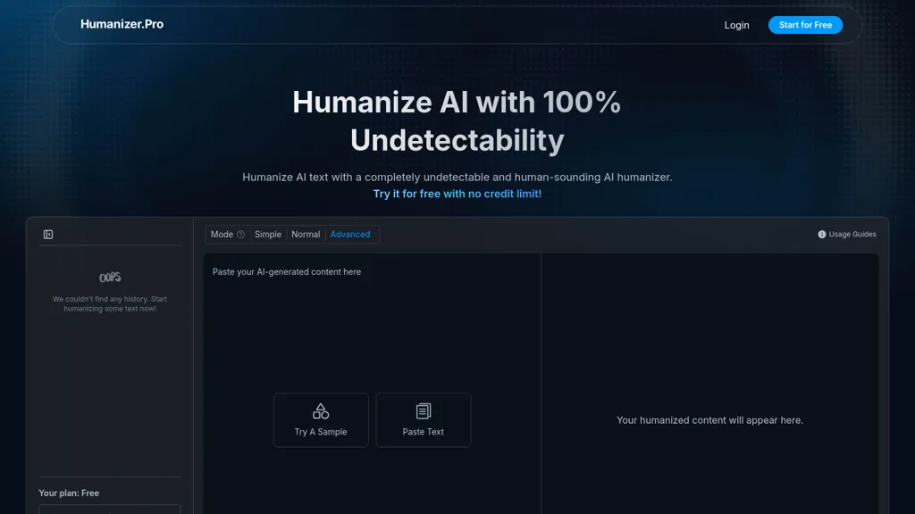 Humanizer.Pro 官网截图