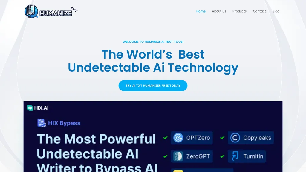 Humanizetxt.AI 官网截图