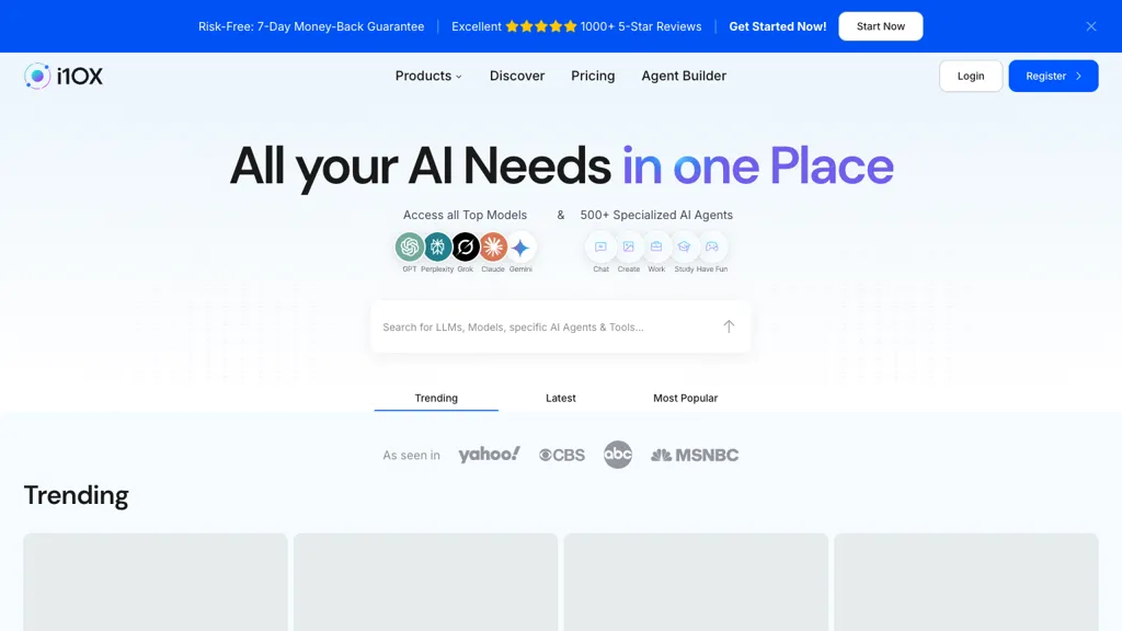 i10X.ai 官网截图