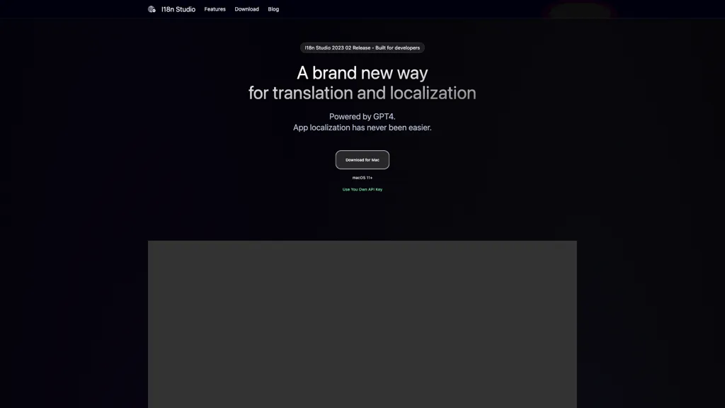 I18n Studio 官网截图