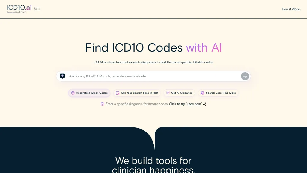 ICD10.ai 官网截图