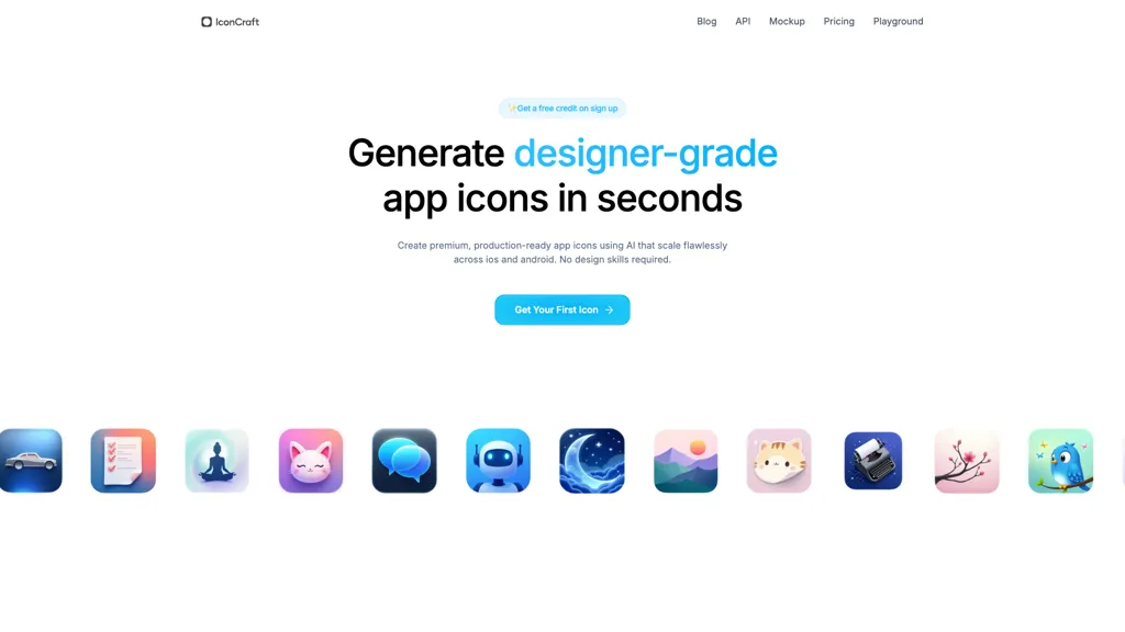 IconCraft AI 官网截图