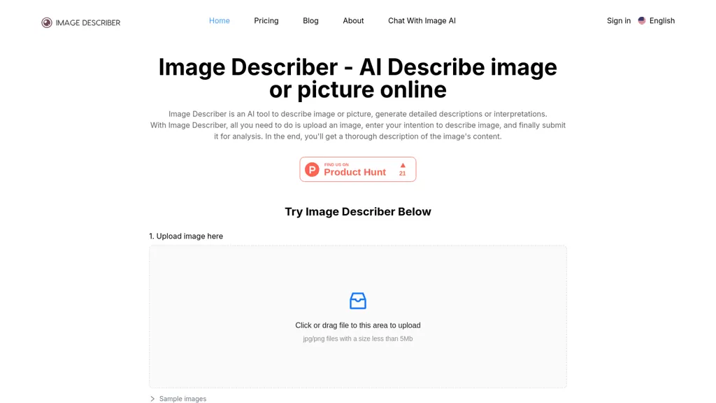 Image Describer 官网截图