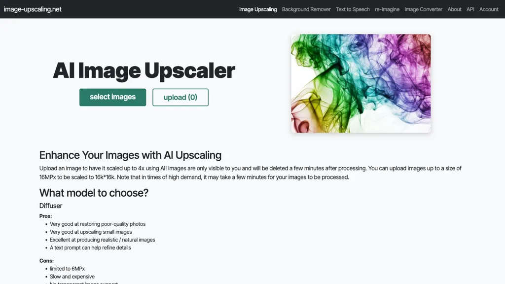 ImageUpscaling.net 官网截图
