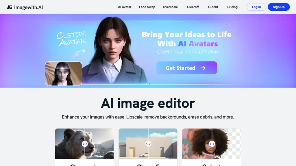 imagewith.ai 官网截图