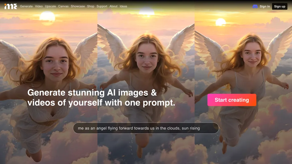 Imagine Me 官网截图