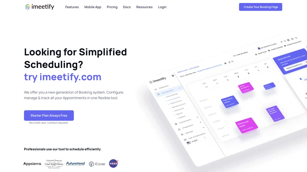 Imeetify 官网截图
