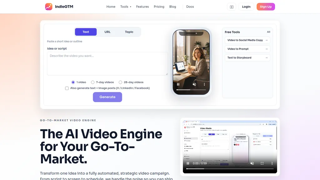 IndieGTM 官网截图