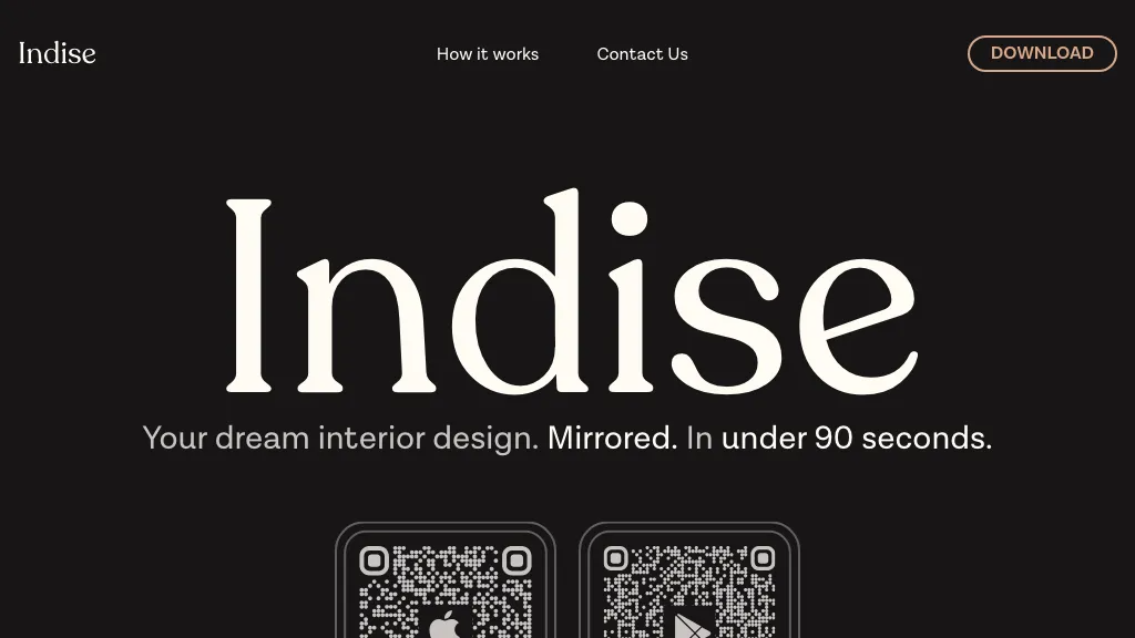 Indise 官网截图