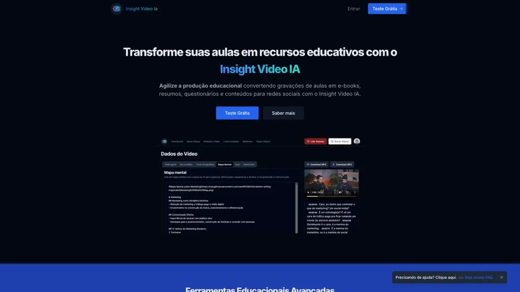 Insight Video IA 工具截图