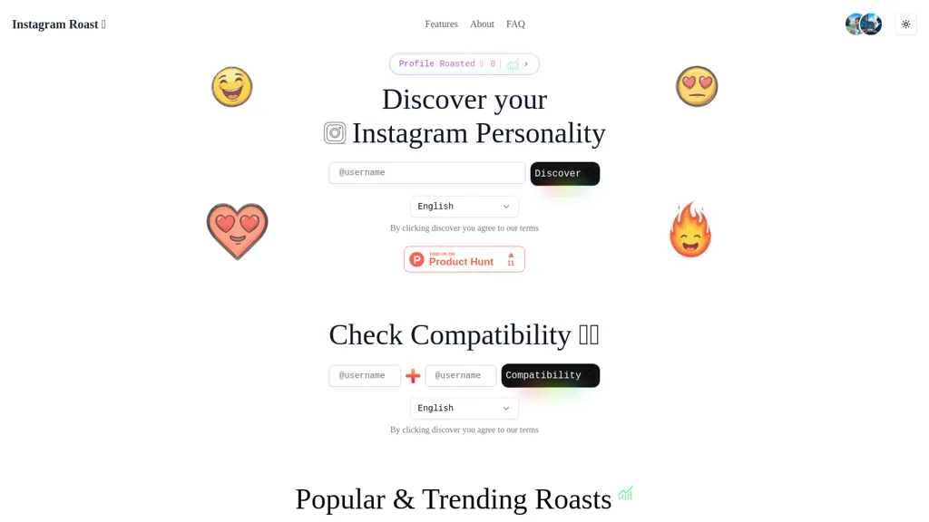 InstaRoasts 工具截图