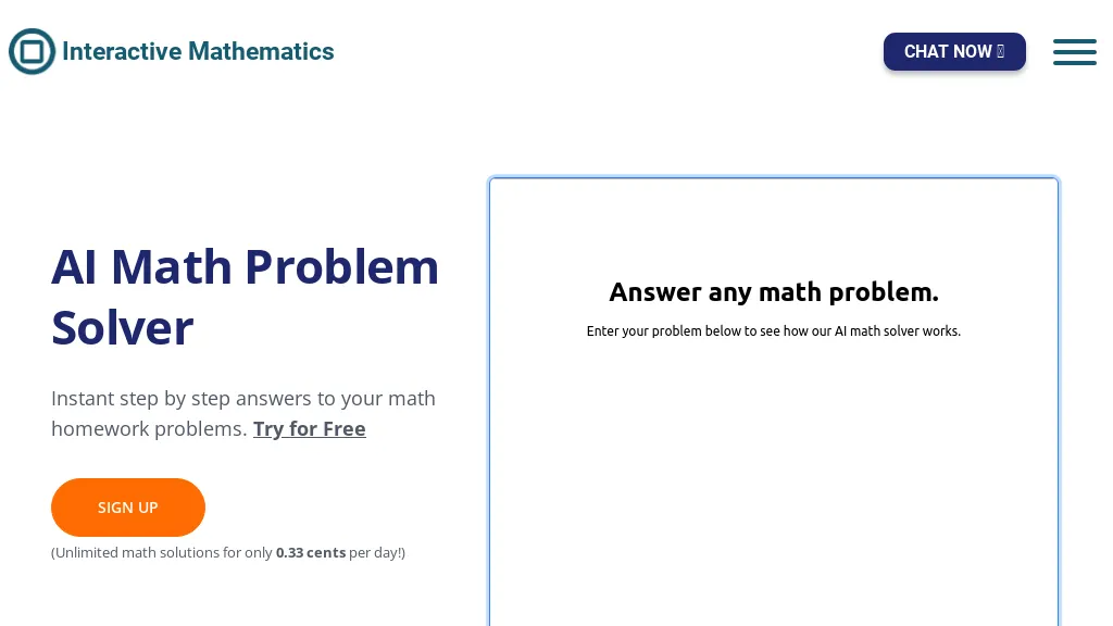 Interactive Mathematics 官网截图