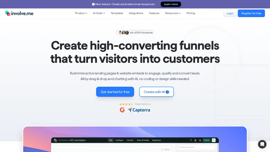 Involve.me 官网截图