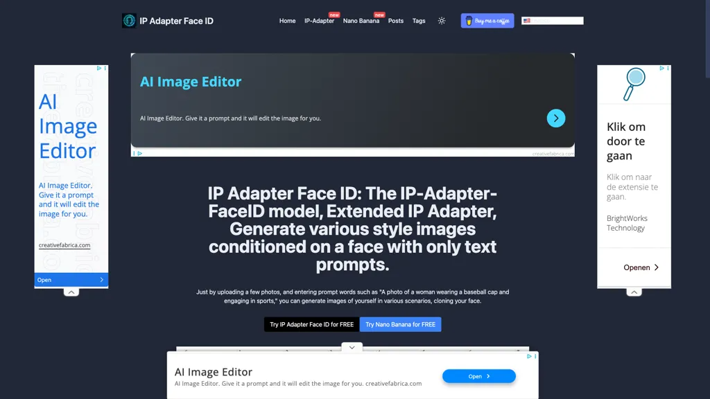 IP-Adapter-FaceID AI 官网截图