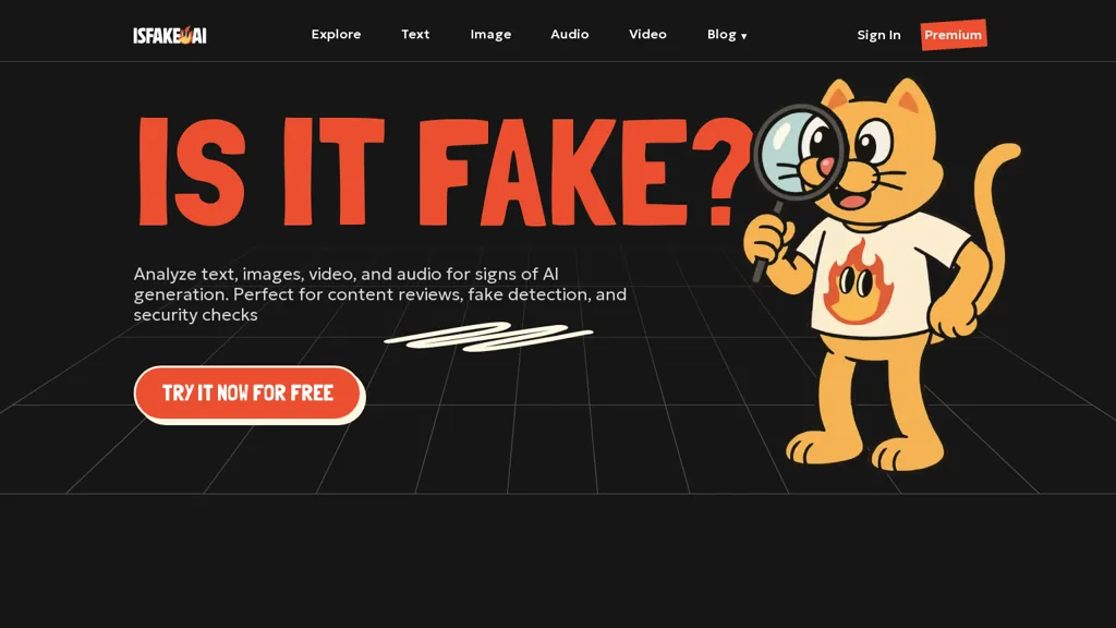isFake AI 工具截图