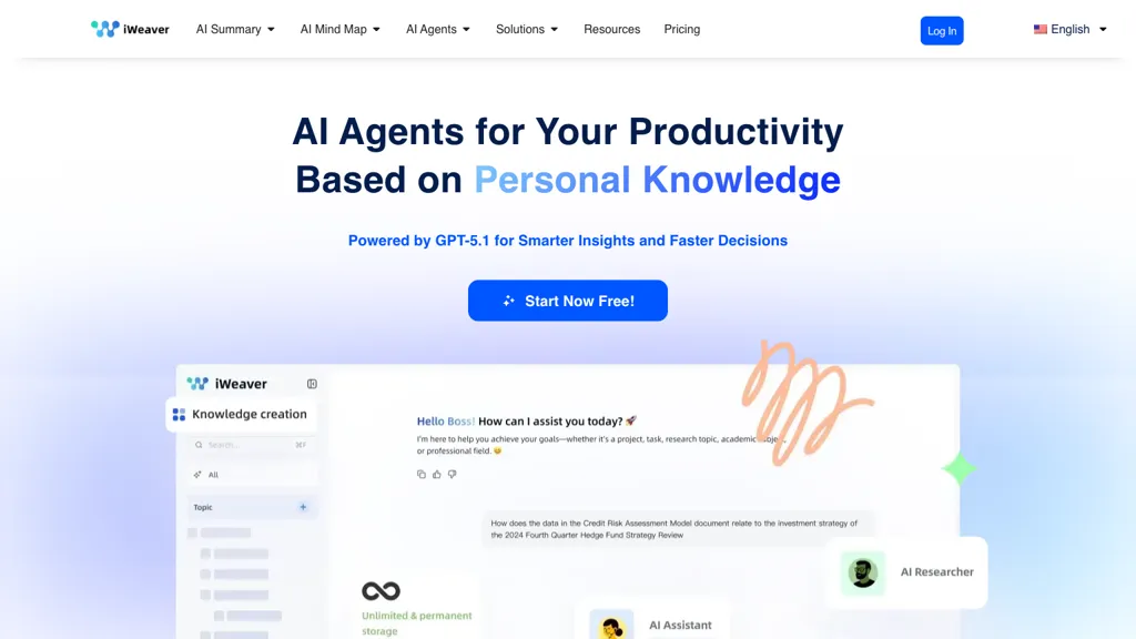 iWeaver AI 官网截图