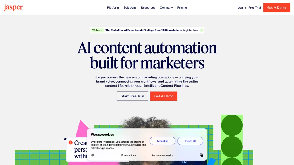 Jasper AI 官网截图
