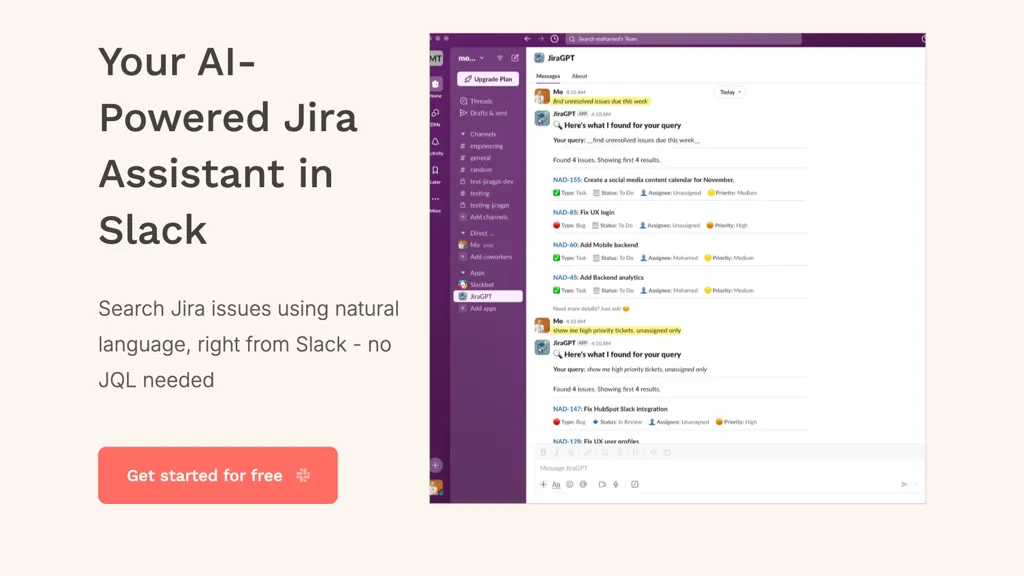 JiraGPT 官网截图