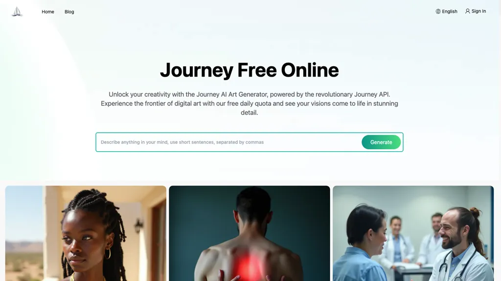 Journey AI art 官网截图