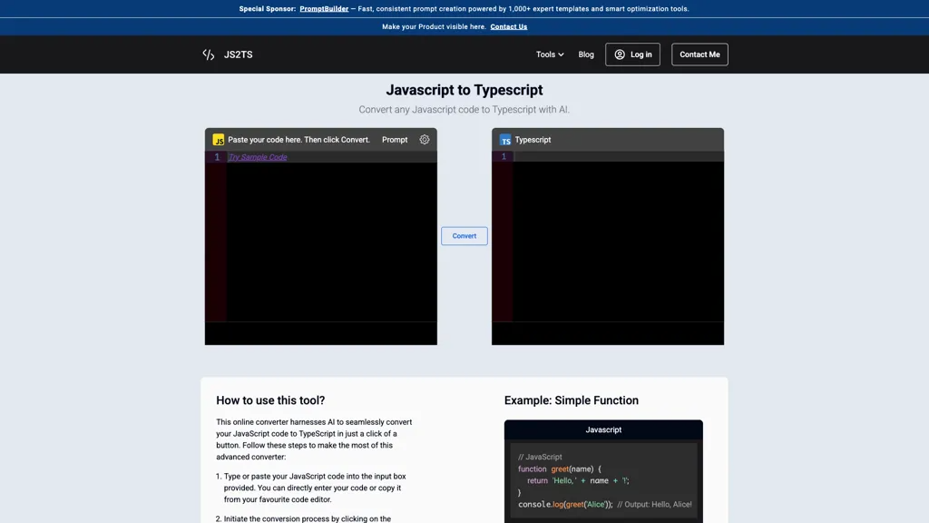 JS2TS 工具截图