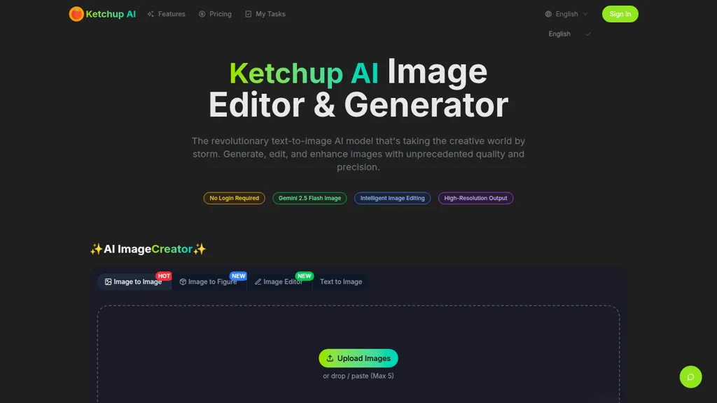 Ketchup AI 官网截图