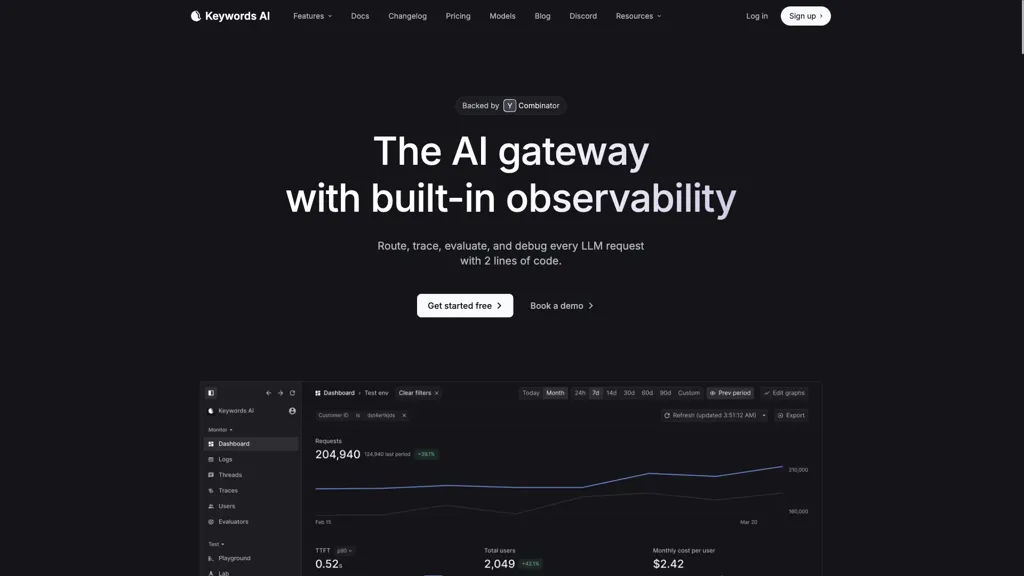 Keywords AI 工具截图