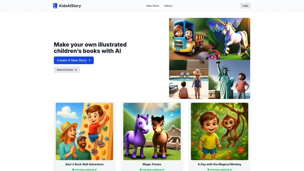 KidsAIStory 官网截图