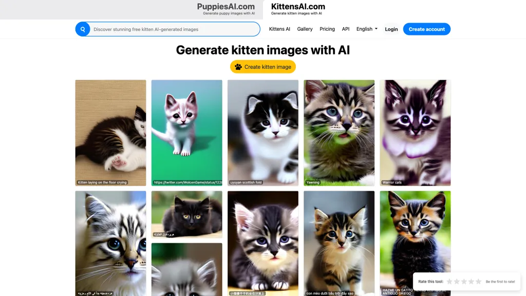 KittensAI 官网截图