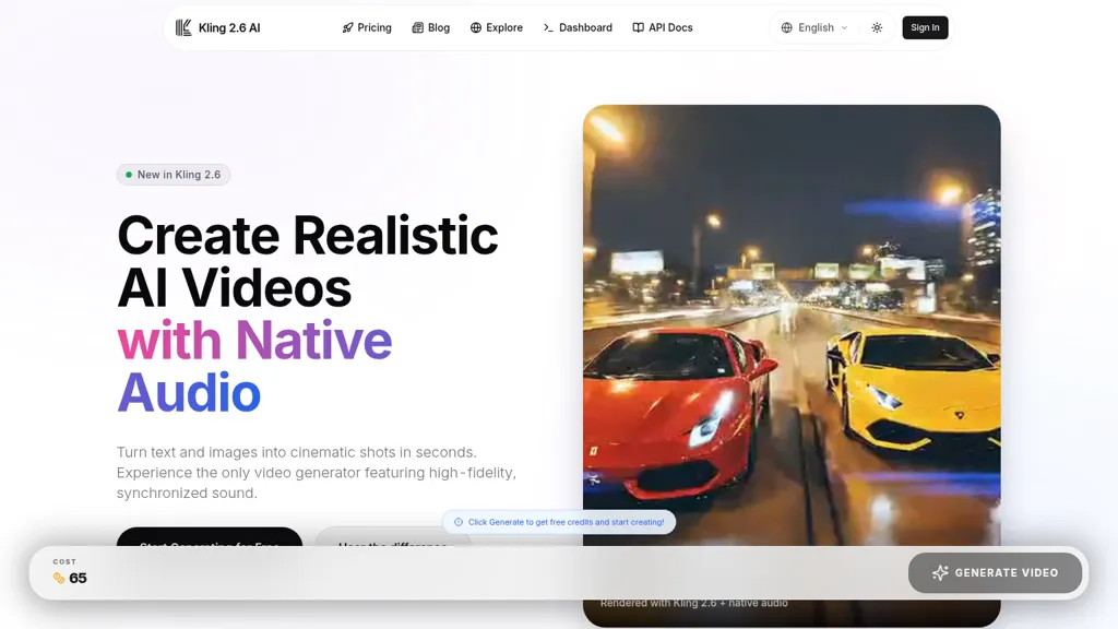Kling 2.6 AI- 工具截图