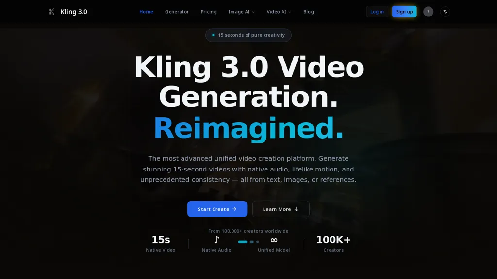 Kling3.pro 官网截图