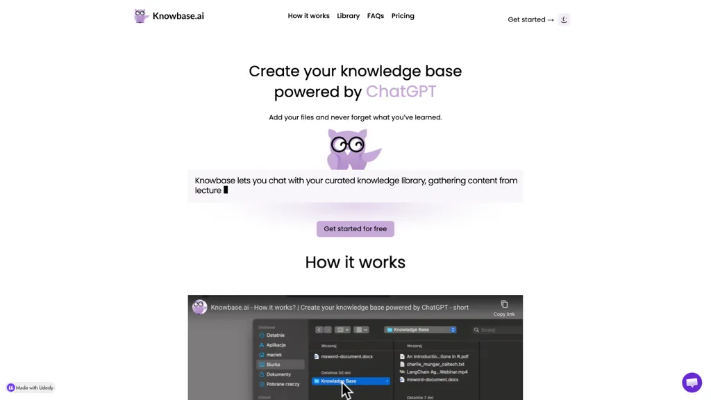 Knowbase 官网截图